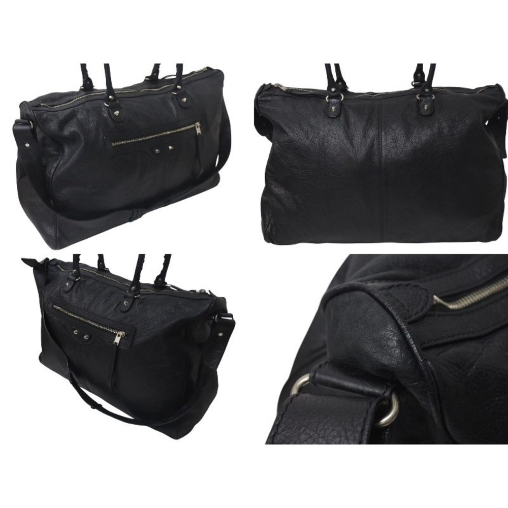 BALENCIAGA Classic Weekender Bag Black Lambskin - Picture 3 of 9